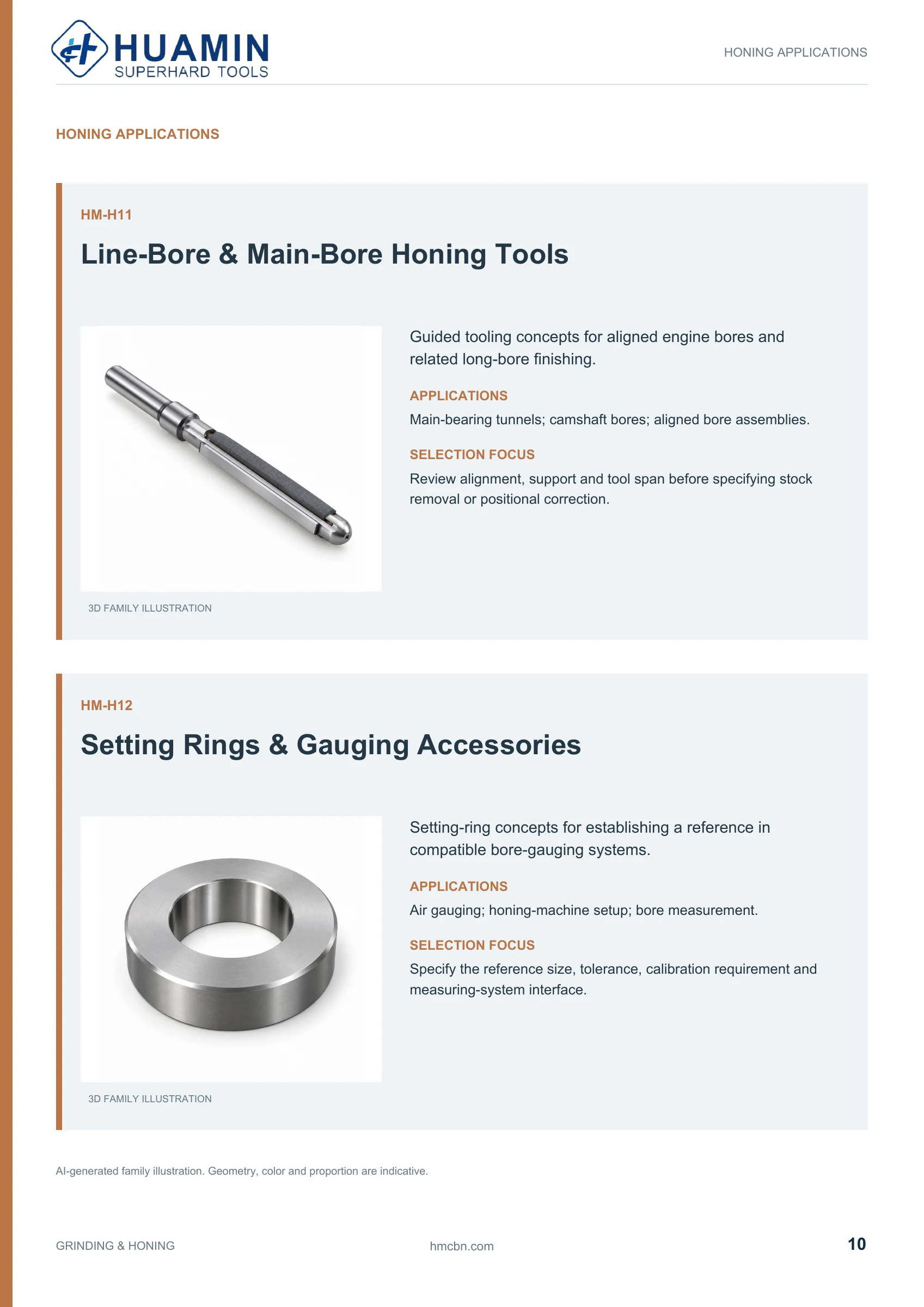 Huamin Grinding & Honing catalog page 10 of 29