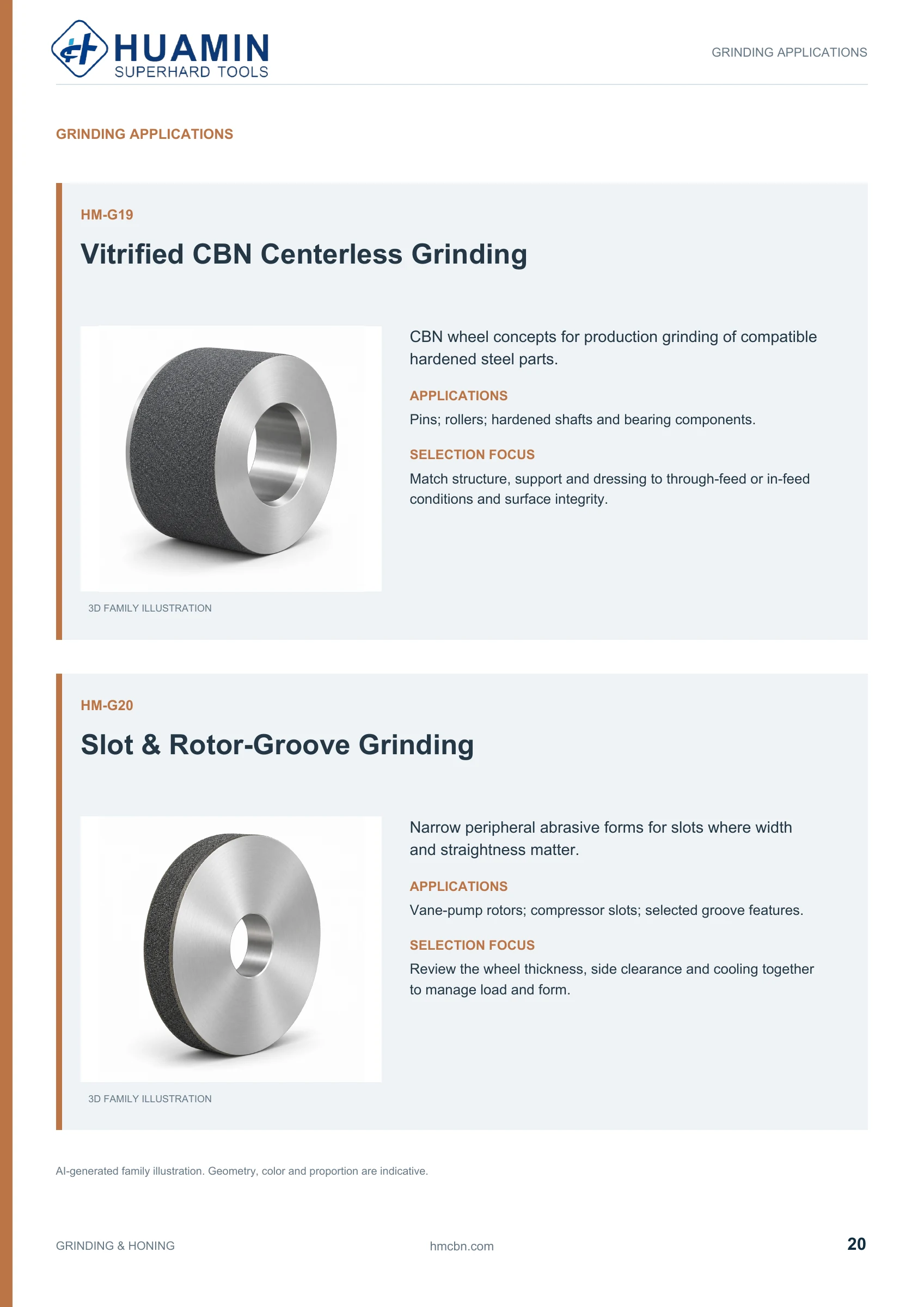 Huamin Grinding & Honing catalog page 20 of 29